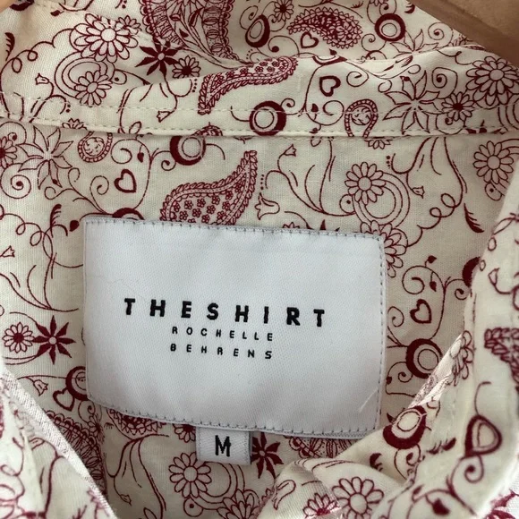 The Shirt by Rochelle Behrens Bandana Print Button Down Blouse Women's Size M - Picture 3 of 8